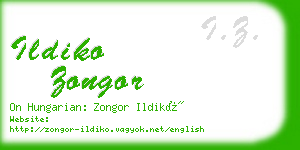 ildiko zongor business card